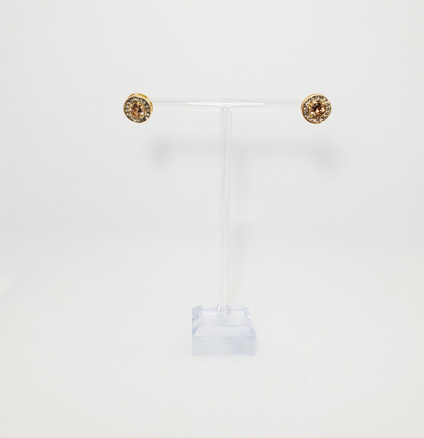 Gold Pave Stud Earrings