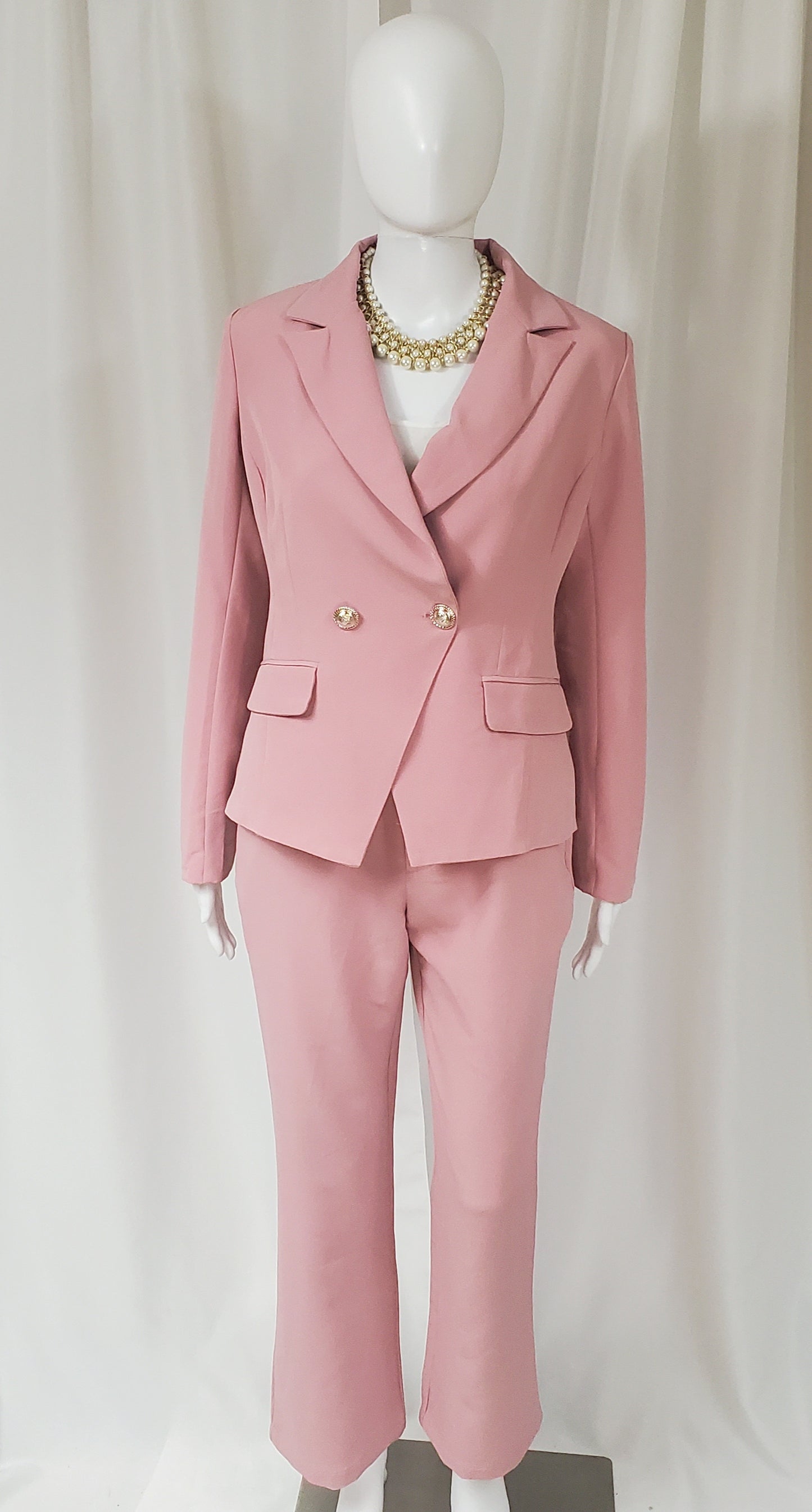 Double-Breasted Suit (Pink)