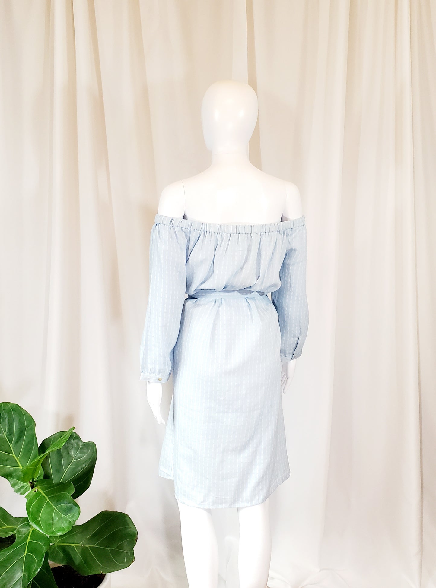 Off the Shoulder Linen Dress