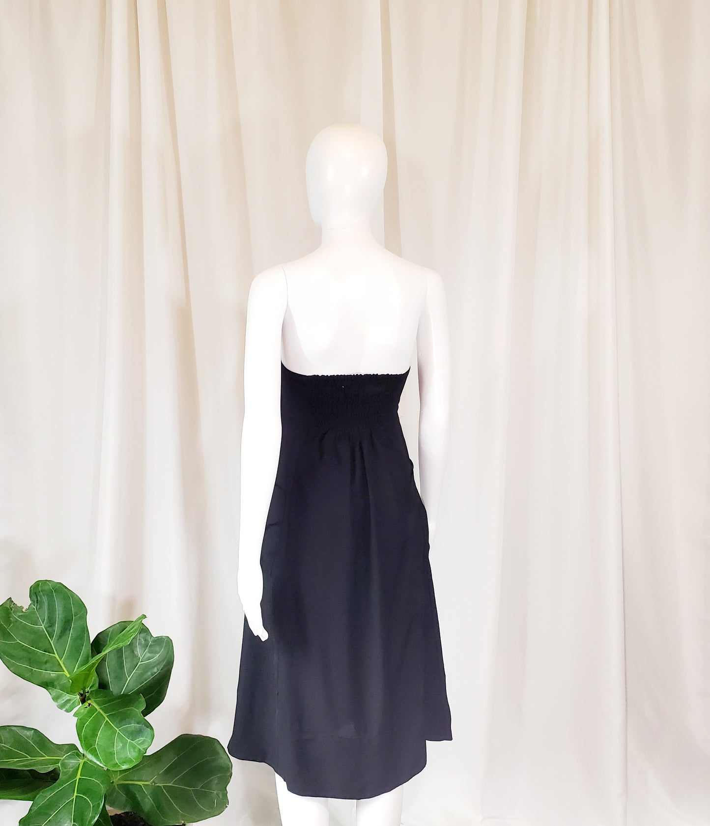 Linen Strapless Dress