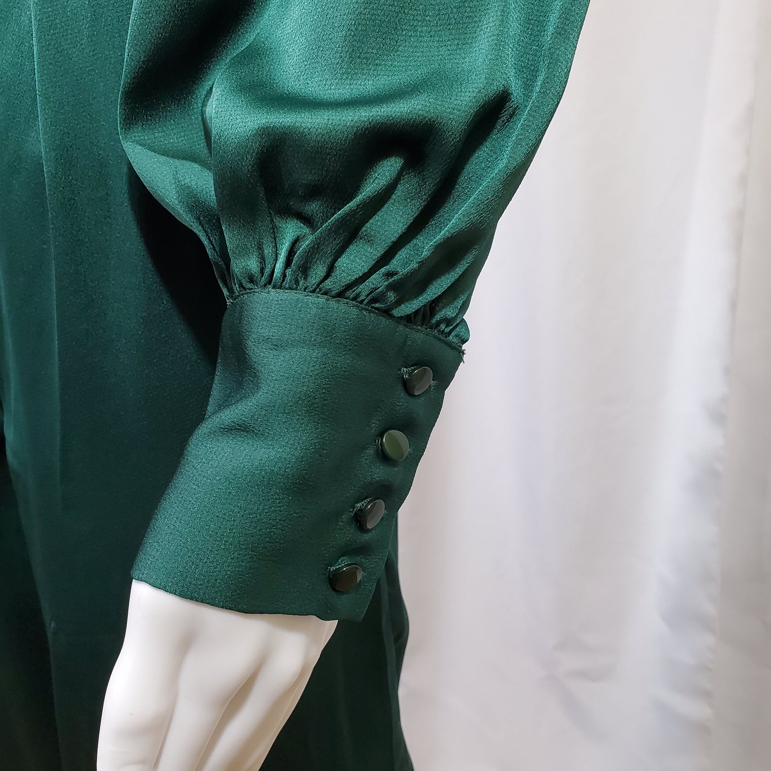 Forest Green Long Sleeve Satin Romper Simply Prissy Forest Green Long Sleeve Satin Romper Simply Prissy
