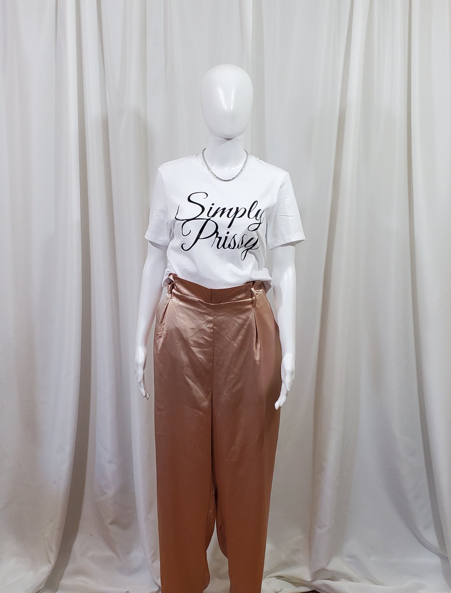 Satin High Waisted Pants