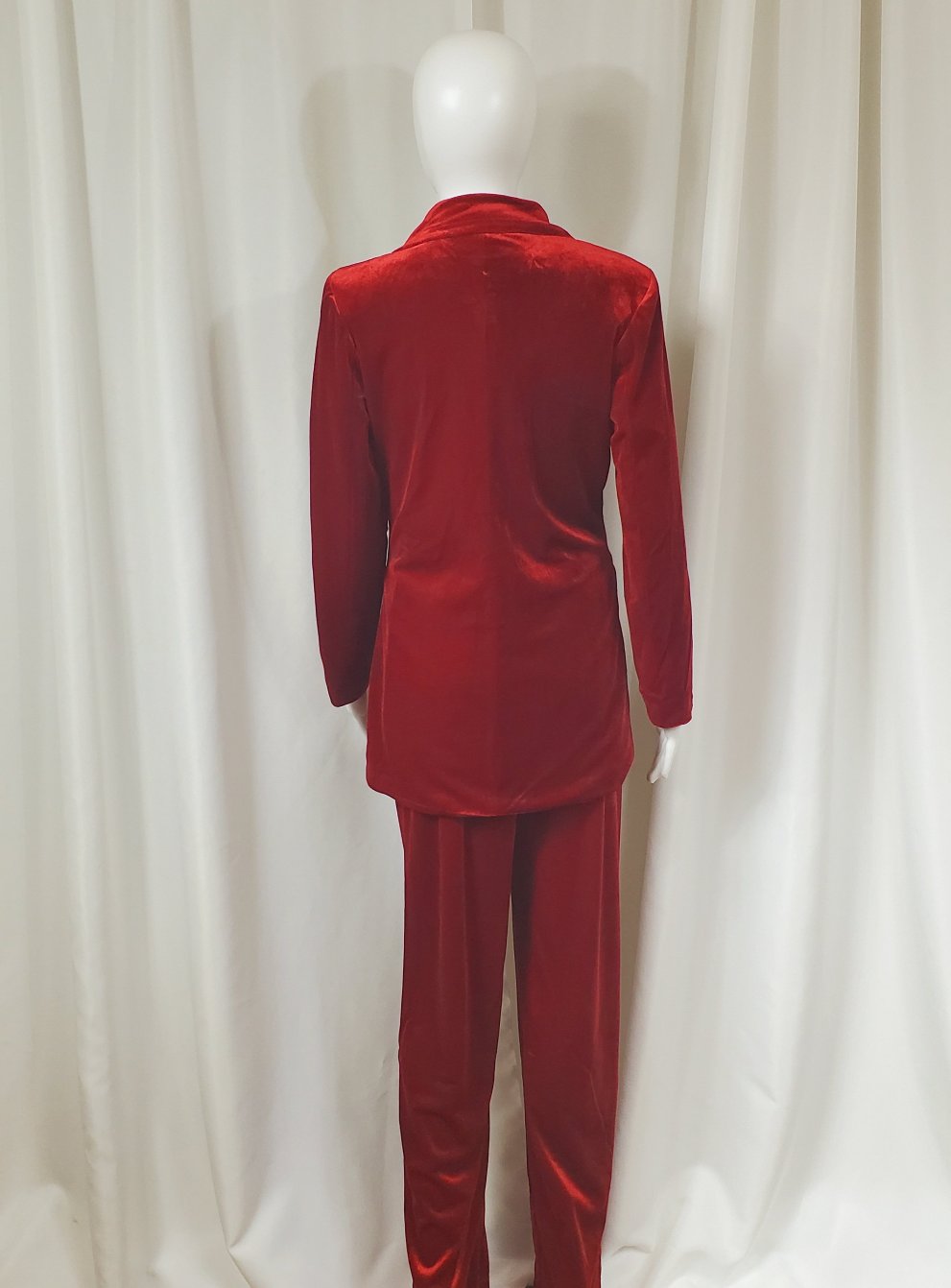 Velvet Pants Suit (Cranberry)