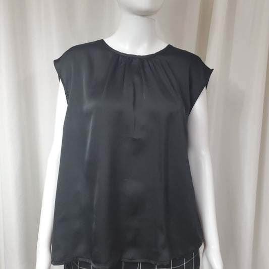 Black Satin Blouse