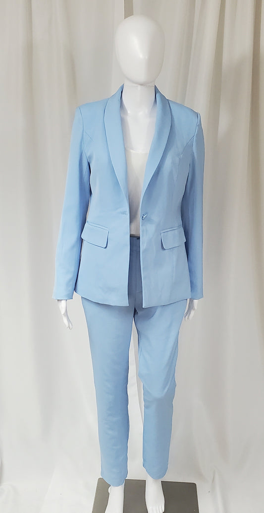 Blue Single Button Suit