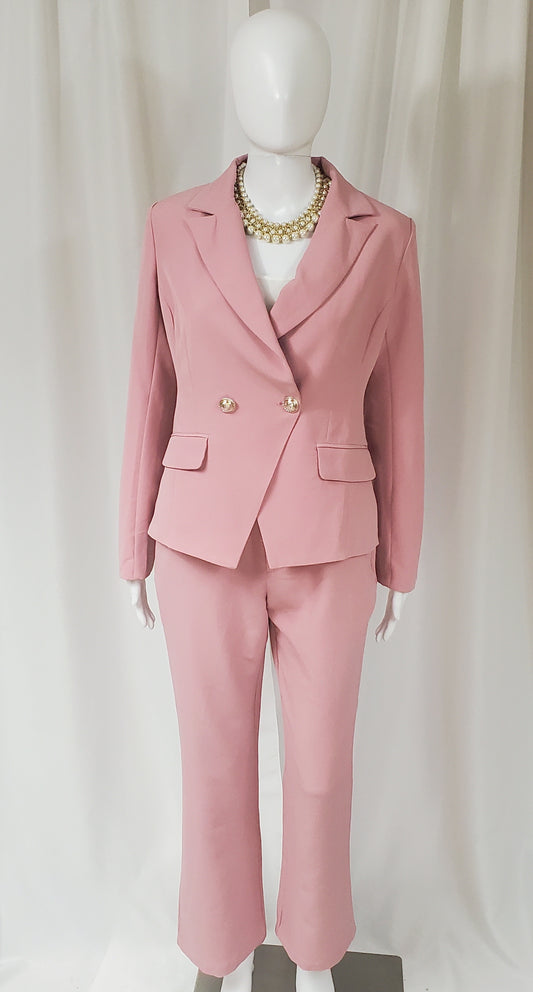 Double-Breasted Suit (Pink)