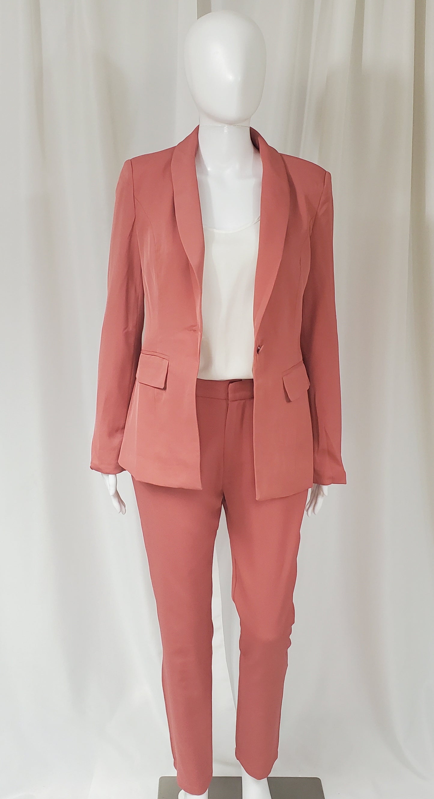 Salmon Single Button Suit