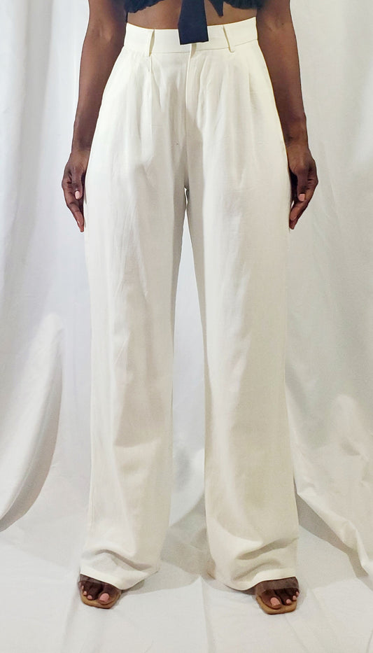 High Waisted Linen Pants