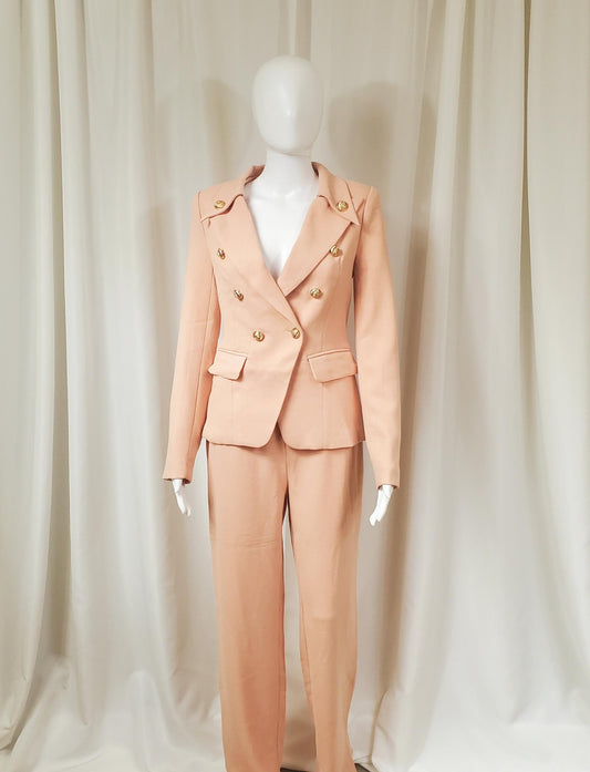 Double Breasted Suit with Gold Embellishments